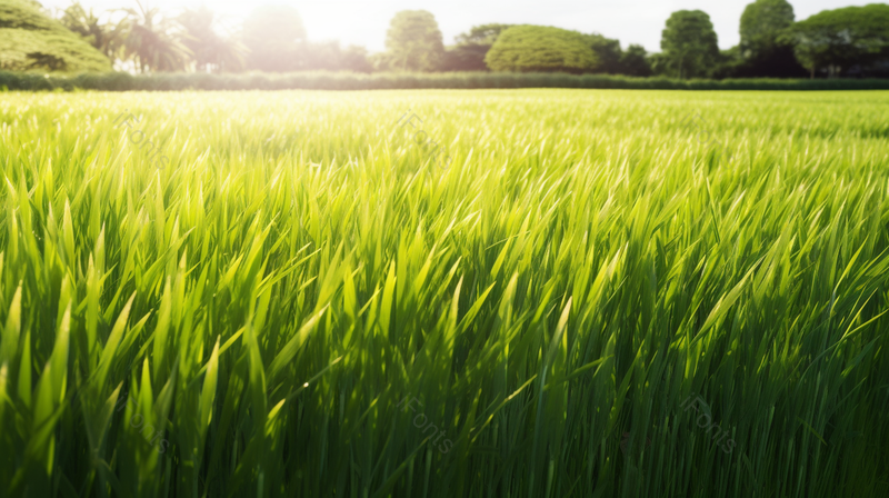 绿色阳光下的风景农田田野稻田摄影背景,高清,摄影图,摄影图片,图片大全,摄影图免费下载